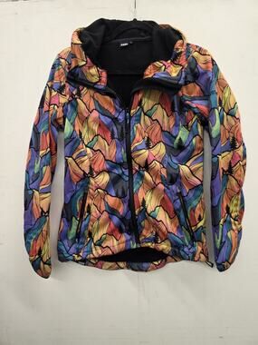 GSOU Snow Abstract Tree Mountains Ski Snowboarding Jacket Women's Size Small